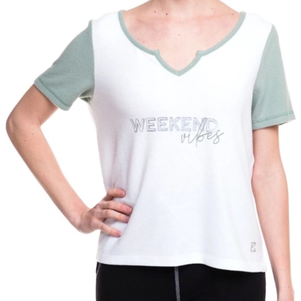 Peaceful Warrior Weekend Vibes Colorblock Top